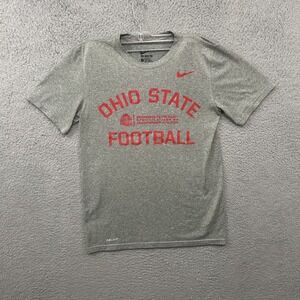 Ohio State Buckeyes Shirt Mens Small Gray Athletic Cut Football Nike Dri Fit OSU